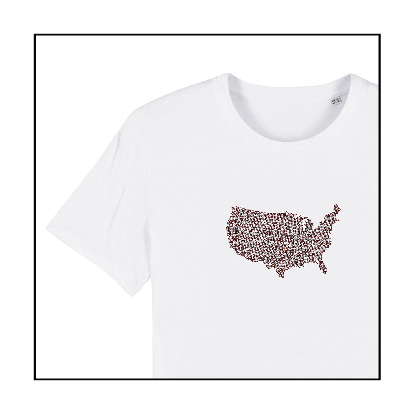 T-SHIRT ETATS-UNIS / ROUGE